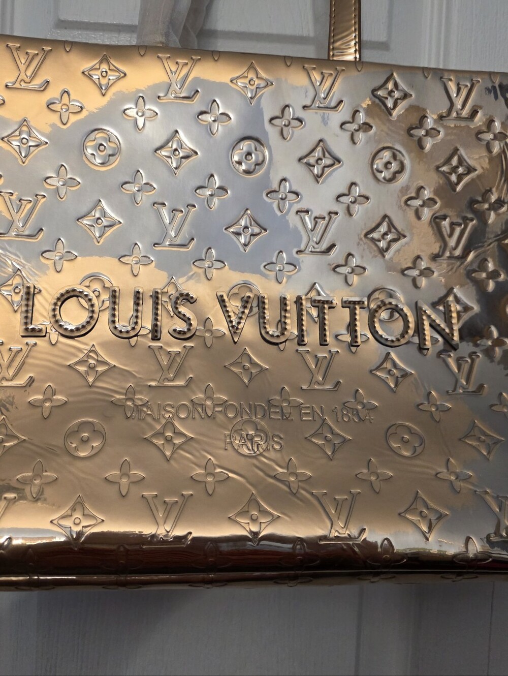 Metallic Rose Gold Monogram Tote - Picture 4 of 9